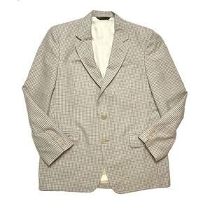 Younkers Vintage Plaid Blazer Jacket Suit Coat Multicolor Men's Union Made 70s